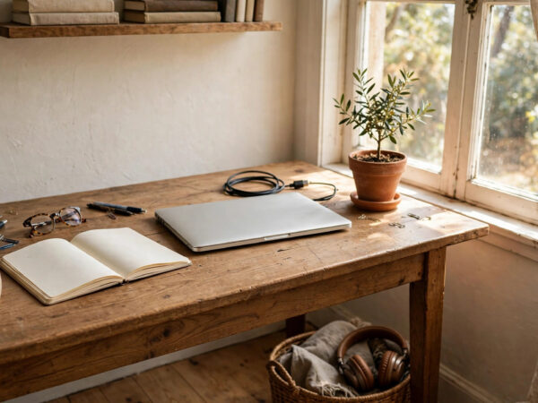 Cozy home office setup with laptop — cheapest business to start from home under $500