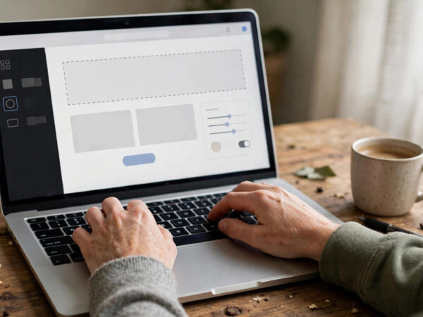 founder learning how to build a minimum viable product without coding on a laptop