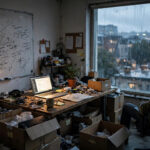 Founder reflecting on startup failure rate first year reasons in a quiet office